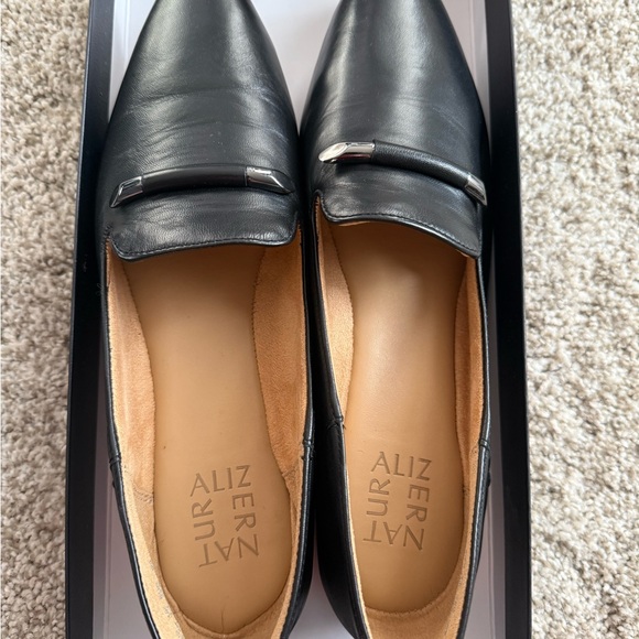 Black Leather Women’s Loafers - Picture 2 of 5